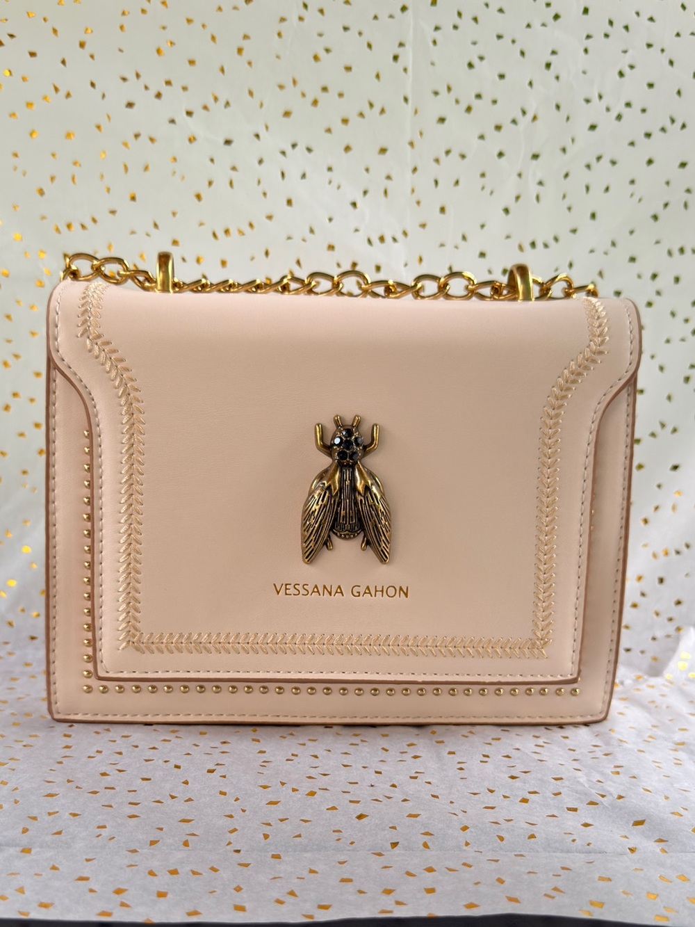 Blush Pink Chain Crossbody Bag
